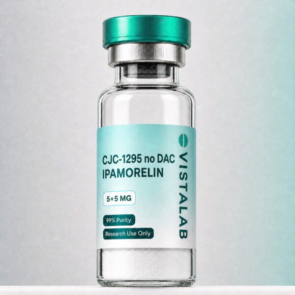 Fiolka z liofilizatem CJC-1295 no DAC i Ipamorelin, etykieta VistaLab